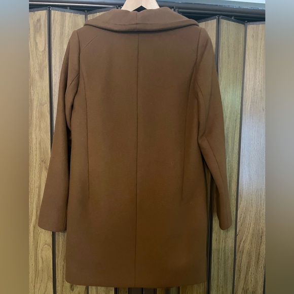 Aritzia: Wilfred Wool & Cashmere Cocoon Coat: Cigar Color/Golden Brown: Size XS - Picture 4 of 9